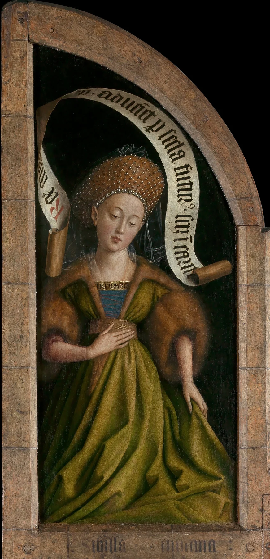 The Cumaean Sibyl, closed view of the Ghent Altarpiece