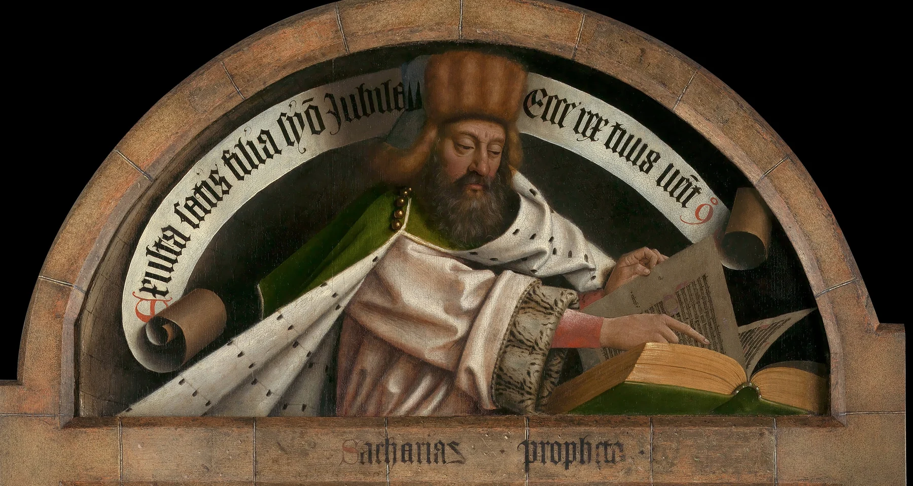 The Prophet Zechariah, closed view of the Ghent Altarpiece