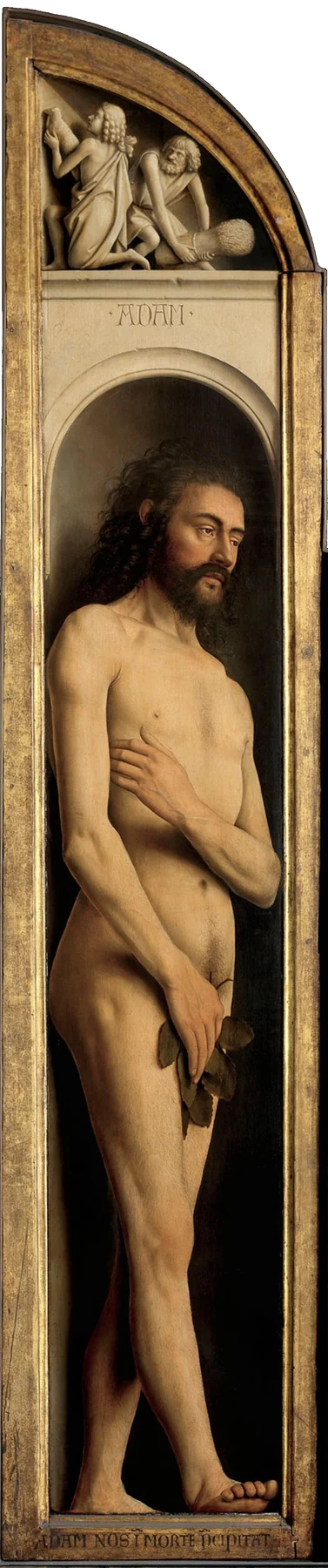 Adam, open view of the Ghent Altarpiece