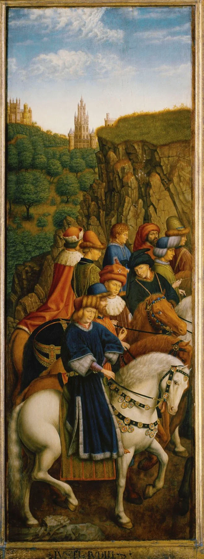 The Just Judges, open view of the Ghent Altarpiece