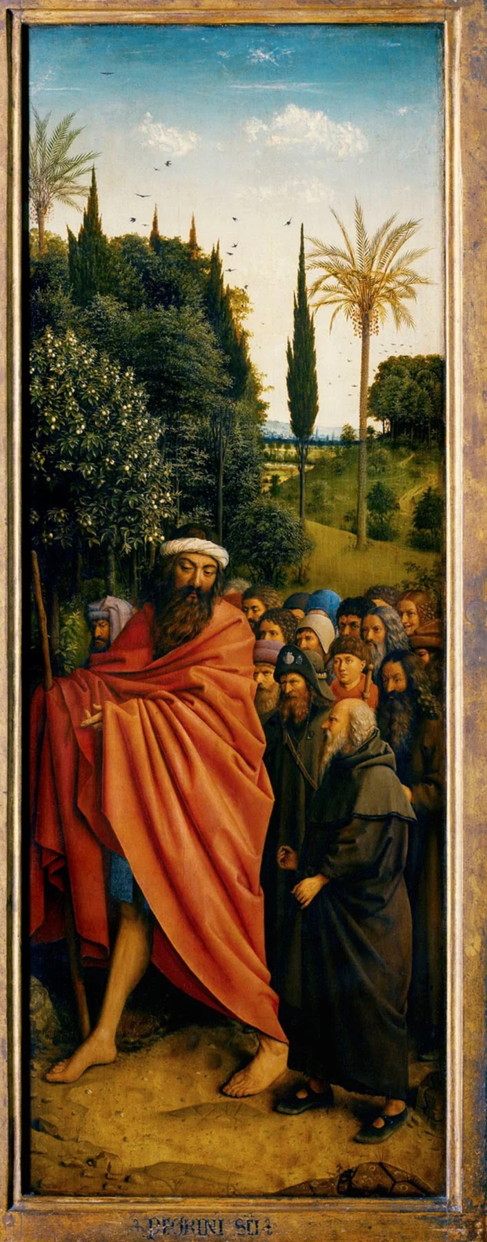 The Holy Pilgrims, open view of the Ghent Altarpiece