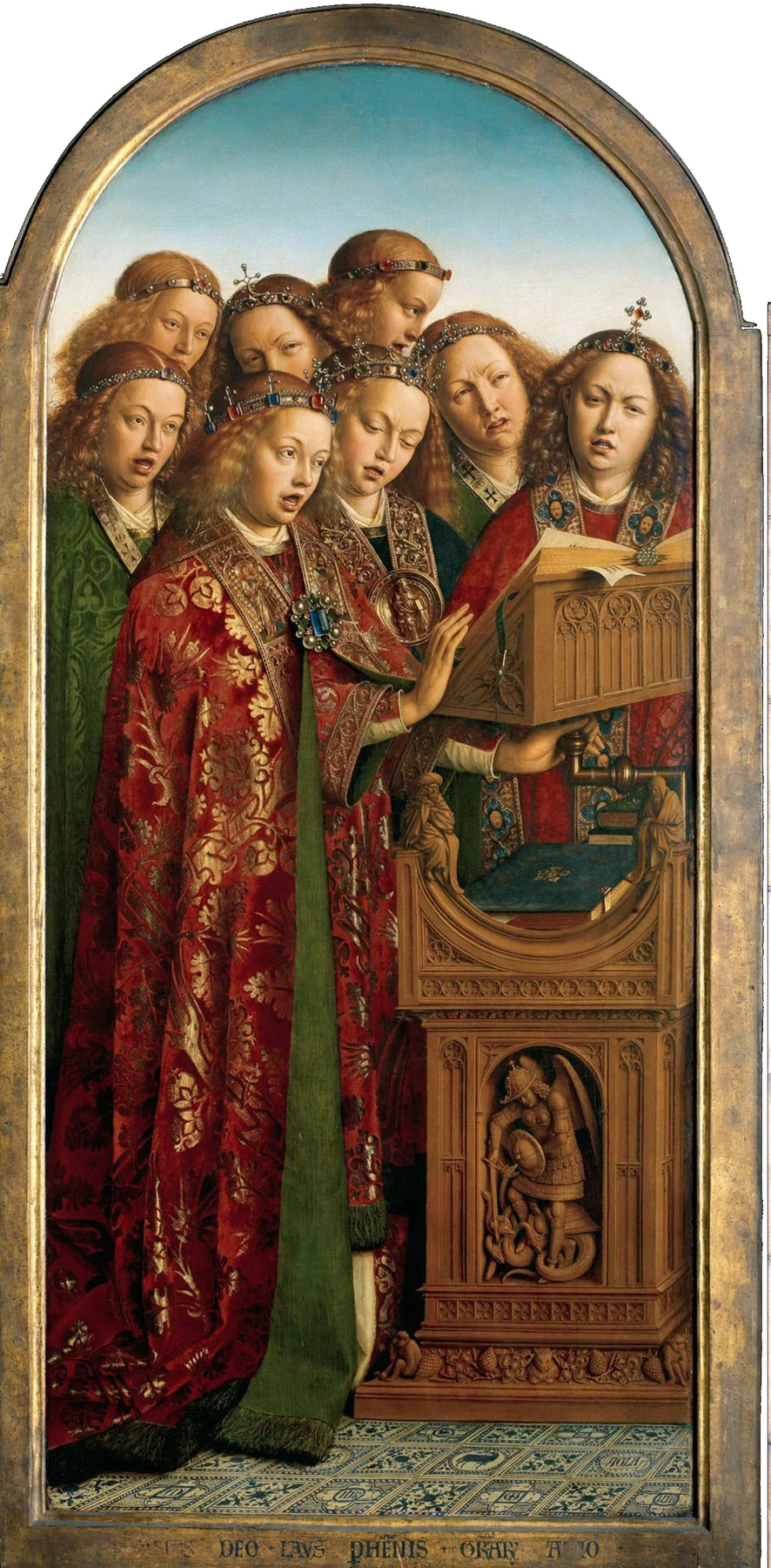 The Singing Angels, open view of the Ghent Altarpiece
