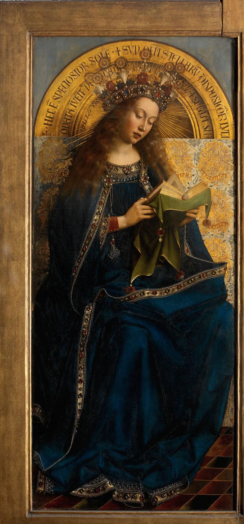 The Virgin Mary, open view of the Ghent Altarpiece